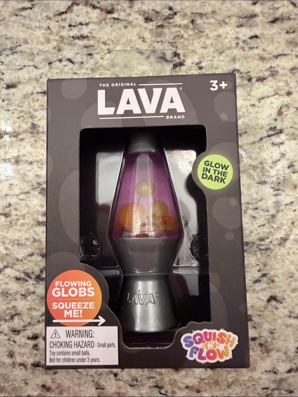 NEW Original LAVA Squish N Flow lamp Toy- Glows in the Dark